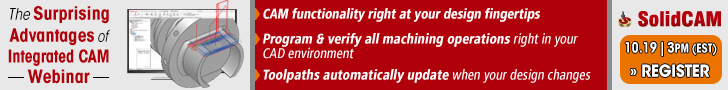 SolidCAM: Surprising Advantage of Integrated CAM Webinar 10-19-16